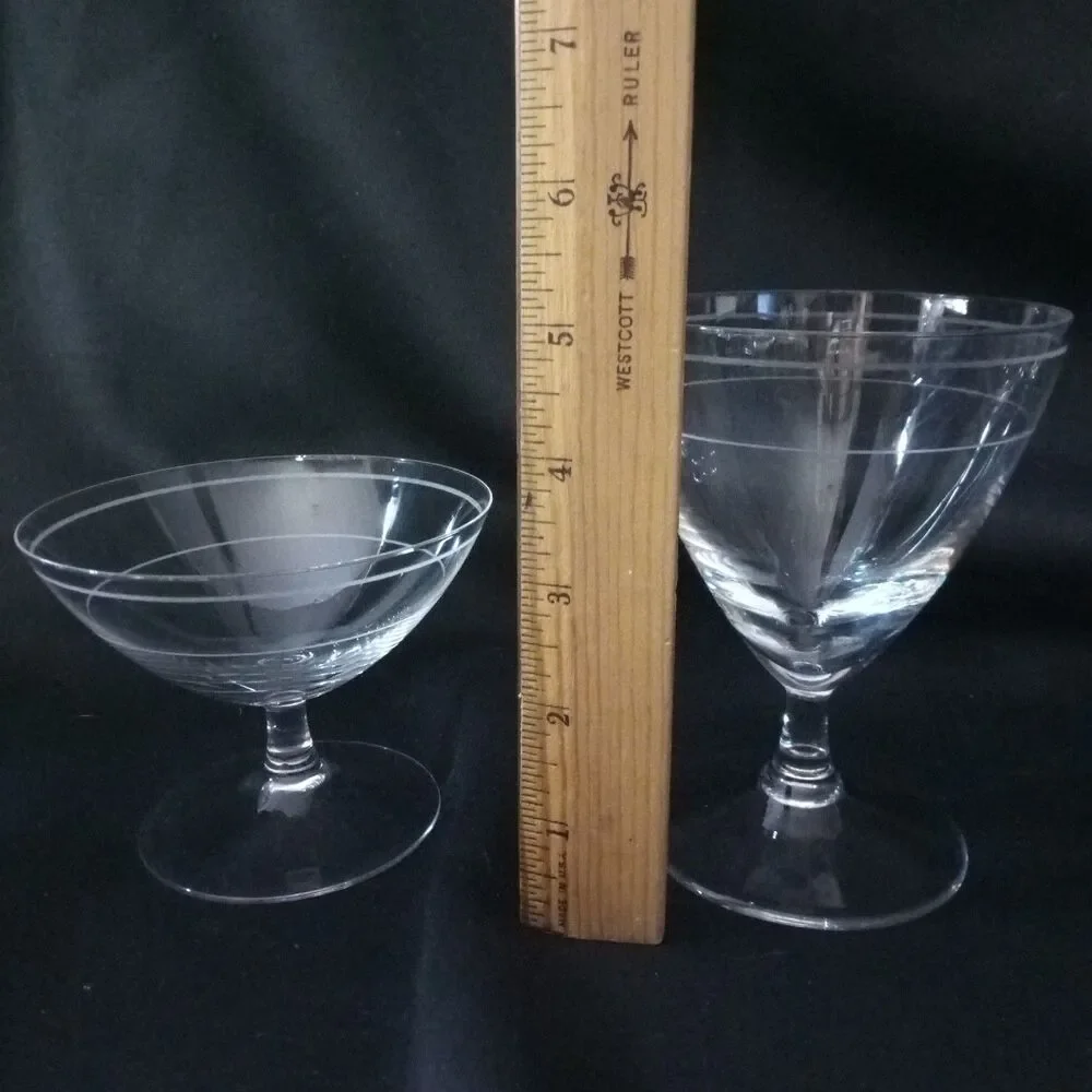 GLASSWARE SET OF CHAMPAGNE  (6) AND GOBLET (6) GLASSES